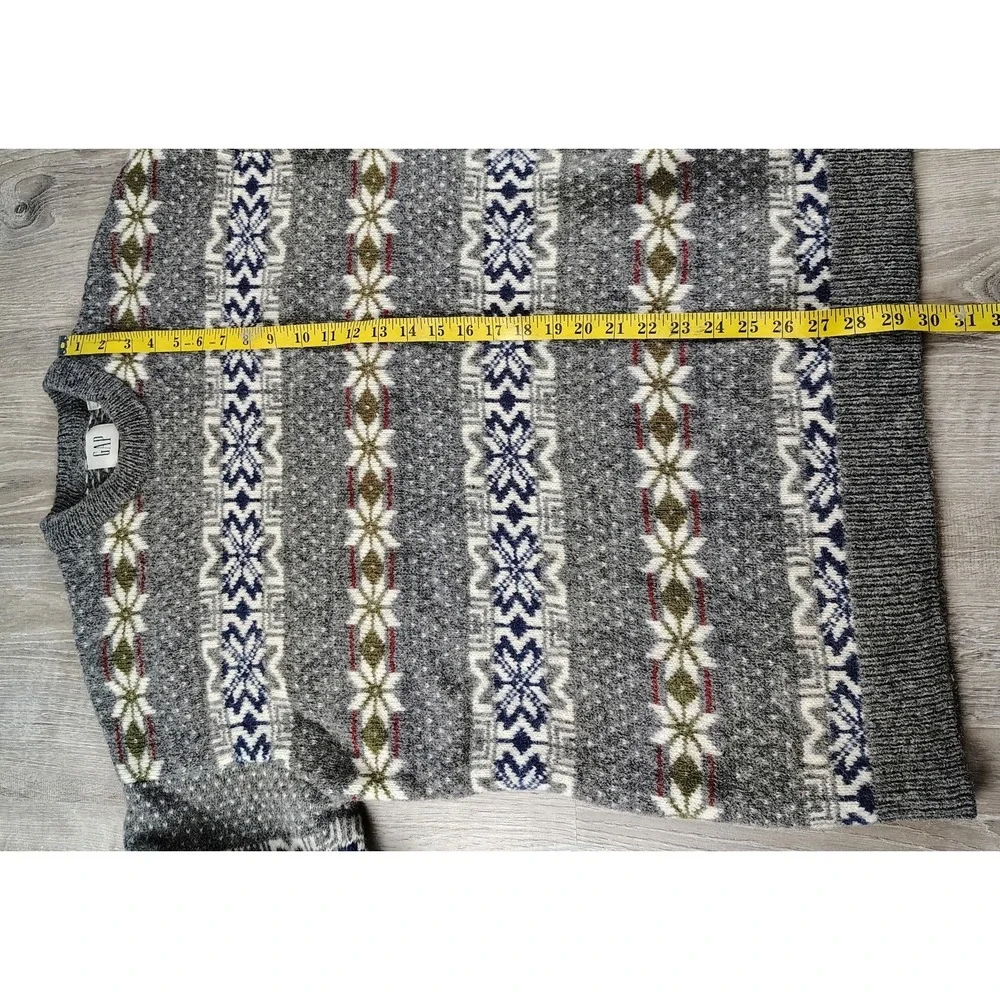 VTG Gap Men L Sweater‎ Fair Isle Nordic Chunky Knit Shetland Wool Grandpa Dad